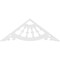 Ekena Millwork Pitch Wagon Wheel Architectural Grade PVC Gable Pediment, 48"W x 18"H x 1"P (9/12) GPP048X018X100WAG - alternate 2